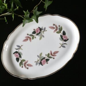 (売り切れ)[ウェッジウッド] ハザウェイローズ オーバルプレート